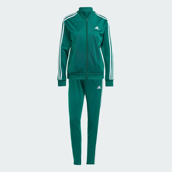 adidas Essentials 3 Stripes Tracksuit Green adidas India