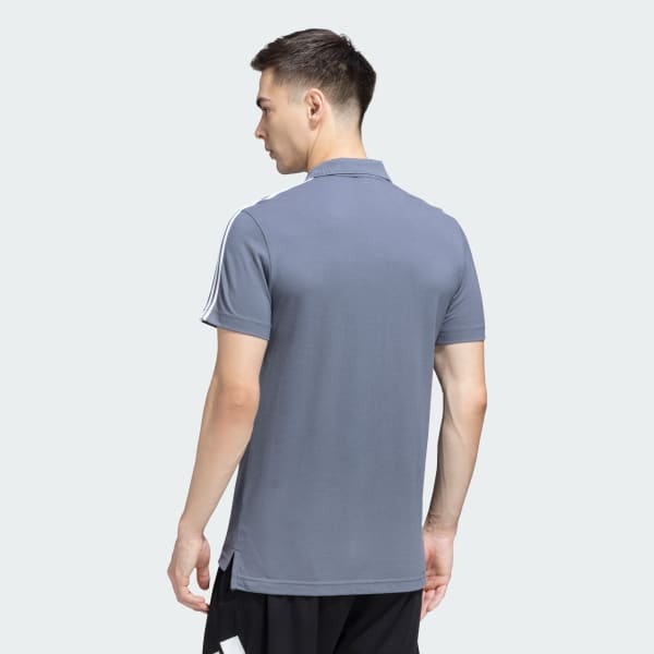 Black 3-Stripes Polo Tee