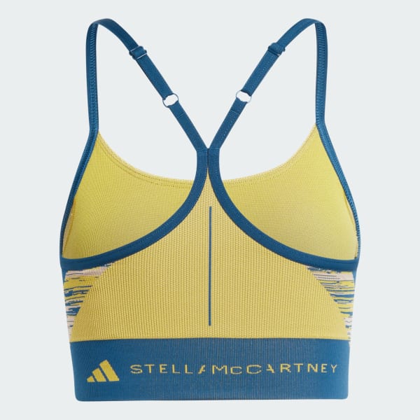 Niebieski Biustonosz adidas by Stella McCartney TrueStrength Yoga Seamless Medium Support Sports