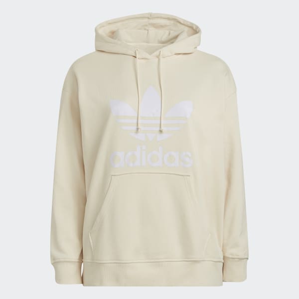 Beige Trefoil Hoodie (Plus Size) IXZ98