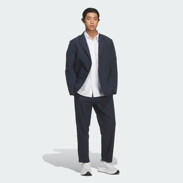 ブルー プレミアム レギュラーフィット テーラードパンツ