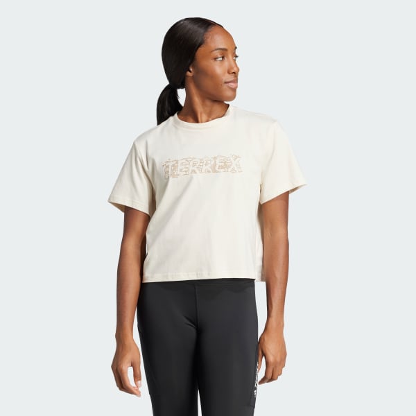 Blanco Polera Terrex Estampada