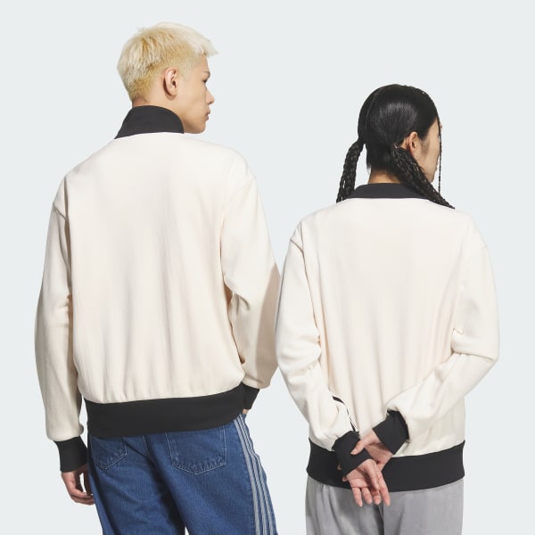 Branco VELOUR CLASSIC TRACK TOP