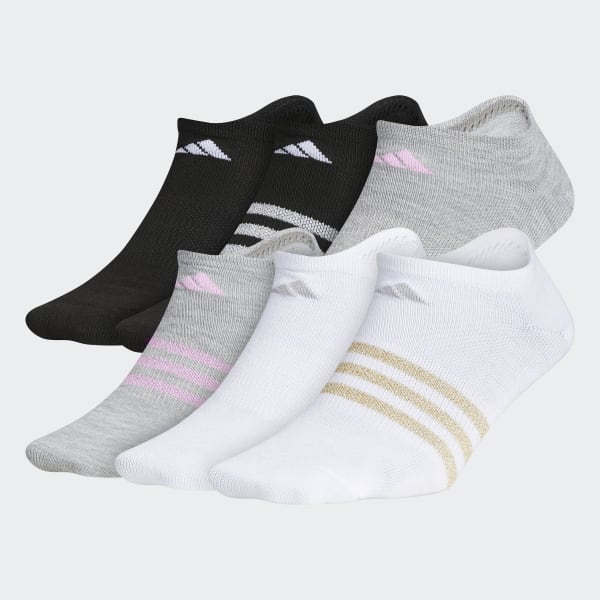 Multicolor Superlite No-Show Socks 6 Pairs HID32A