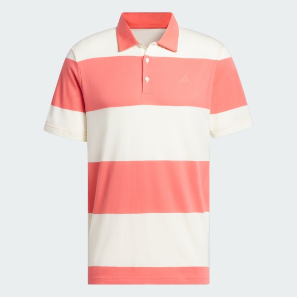 Beige Colorblock Rugby Stripe Polo Shirt