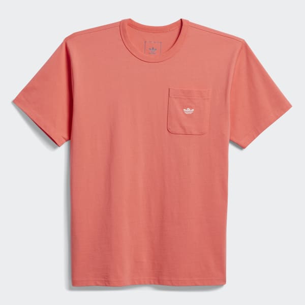 Rood Heavyweight Shmoofoil Pocket T-shirt (Uniseks) WI017