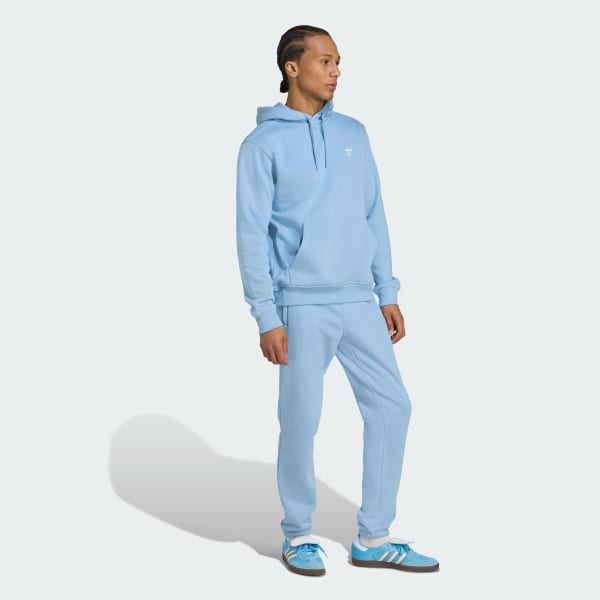 Bleu Sweat-shirt à capuche Trèfle Essentials