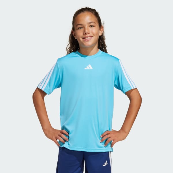 ブルー トレイン エッセンシャルズ スリーストライプス 半袖Tシャツ キッズ