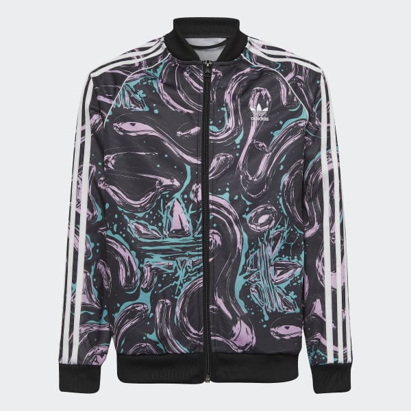 adidas Allover Print Track Jacket - Black | Kids' Lifestyle | adidas Originals