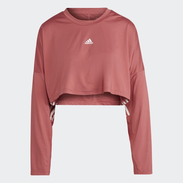 adidas Hyperglam Cut 3 Streifen Lightweight Oversized Sweatshirt Rot adidas Deutschland