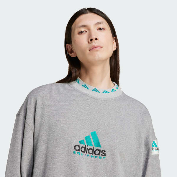 adidas EQT Reflective Crewneck Sweatshirt - Grey | Free