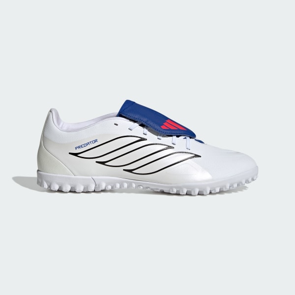 Blanco Guayos Predator Club con Lengüeta Plegable para Pasto Artificial