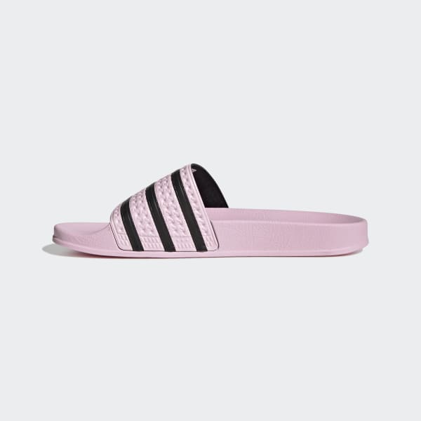 Adidas black and pink slides clearance