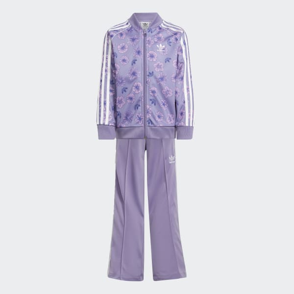 Purple Floral Track Suit