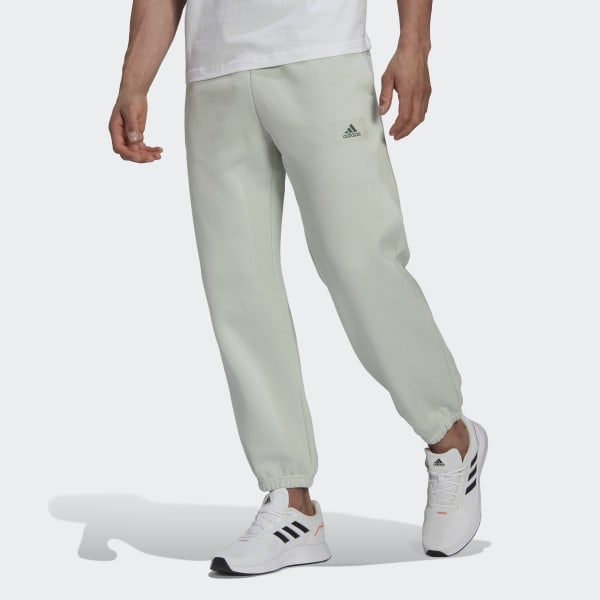 Verde Pantaloni da allenamento Essentials FeelVivid Cotton fleece Straight Leg HY636