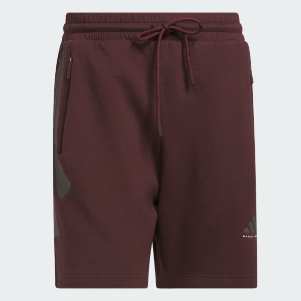 Burgundy adidas Basketball Spacer Shorts (Gender Neutral)