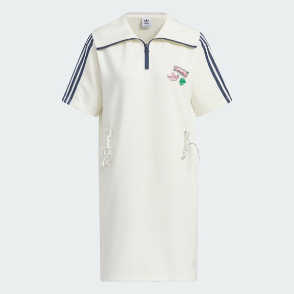 adidas Summer Holiday Graphic Play Knit Dress - White