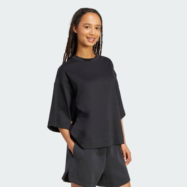 Black Soft Lux Loose Tee