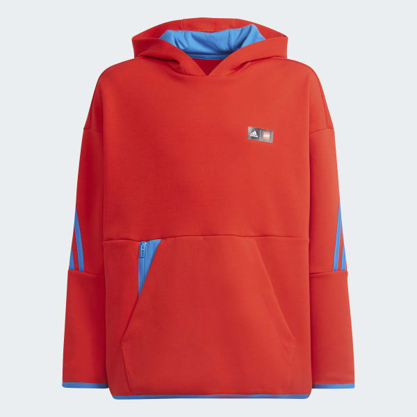 rouge Sweat-shirt à capuche adidas x Classic LEGO®