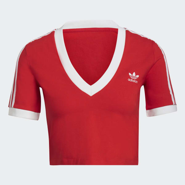Playera adidas roja new arrivals