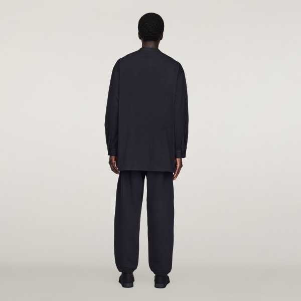 Black Y-3 Long Sleeve Polo Shirt