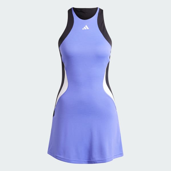Adidas Women s Premium Pro Sleeveless Tennis Dress Cobalt Blue White Black