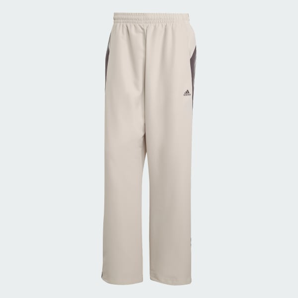 Beige LOOSE CUTLINE TRACK PANTS