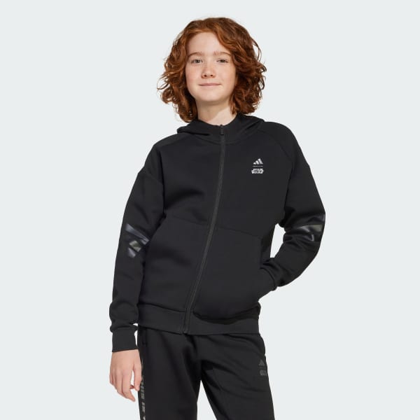 Black ADIDAS STAR WARS MANDALORIAN TRACK TOP