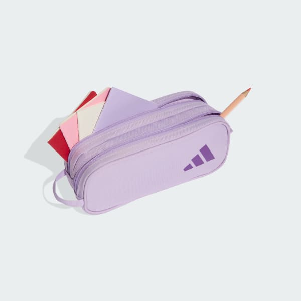 Roxo Estojo Dois Zíperes