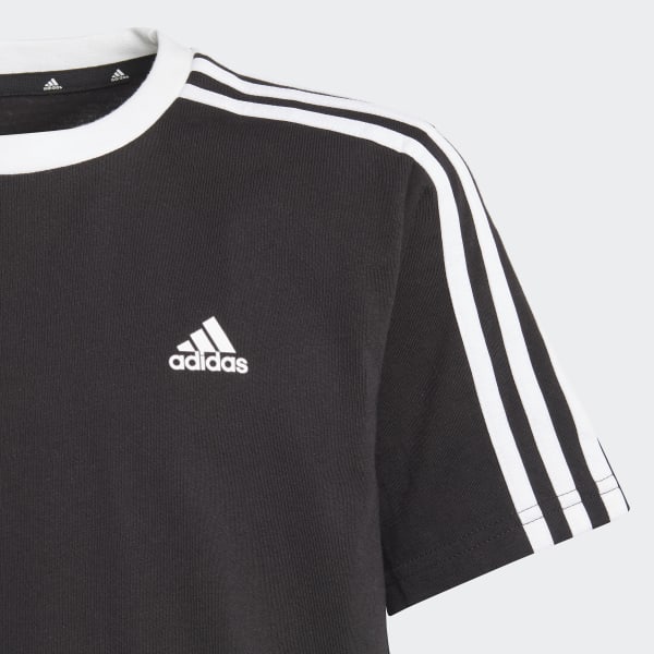 Zwart Essentials 3-Stripes Cotton Loose Fit Boyfriend T-shirt