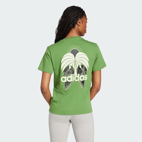 Verde Polera adidas x FARM Graphic