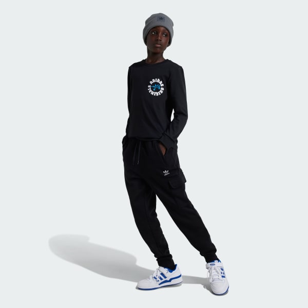 Svart Graphic Long Sleeve T-Shirt Kids