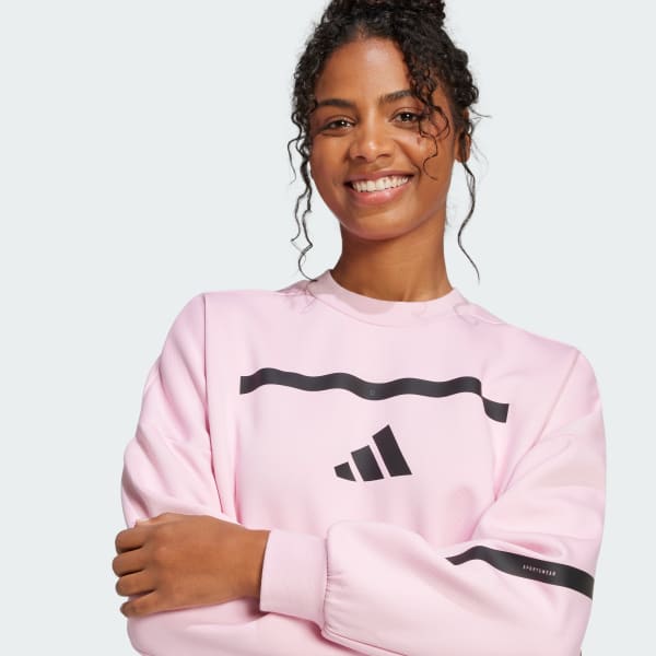 pink adidas sweatshirt womens
