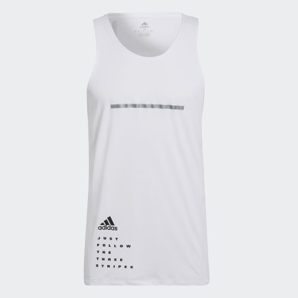 Hvit Own The Run Marathon Graphic Singlet RO757