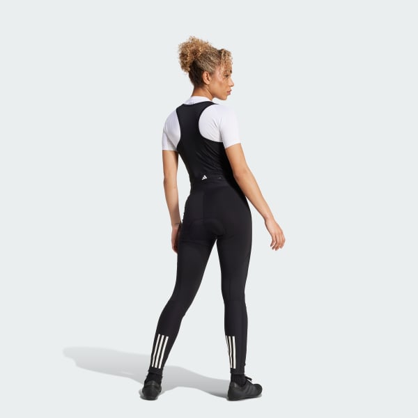 Schwarz Winter Essentials Padded Cycling Trägerhose