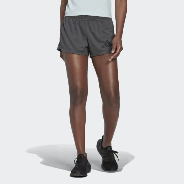 Adidas Pacer 3-Stripes Shorts in Grey/Black