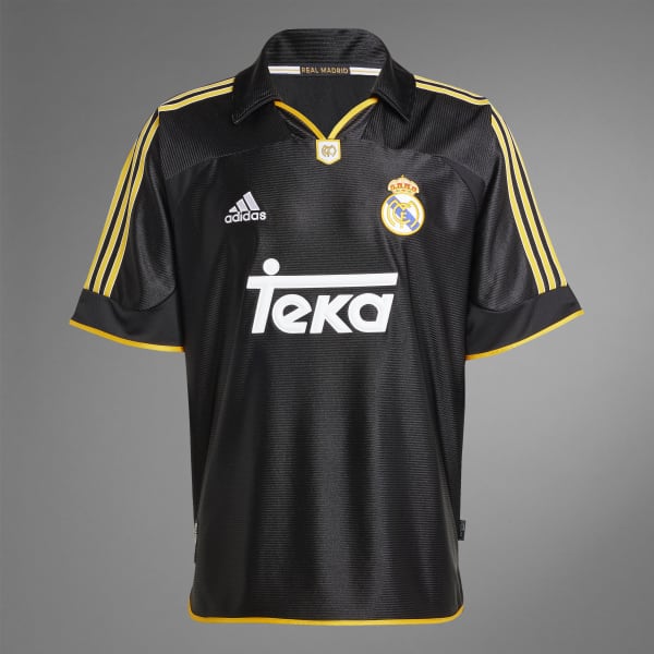 adidas Real Madrid 99/00 Away Jersey - Black | Free Shipping with