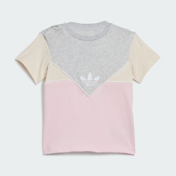 Rosa Conjunto Camiseta y Shorts Adicolor