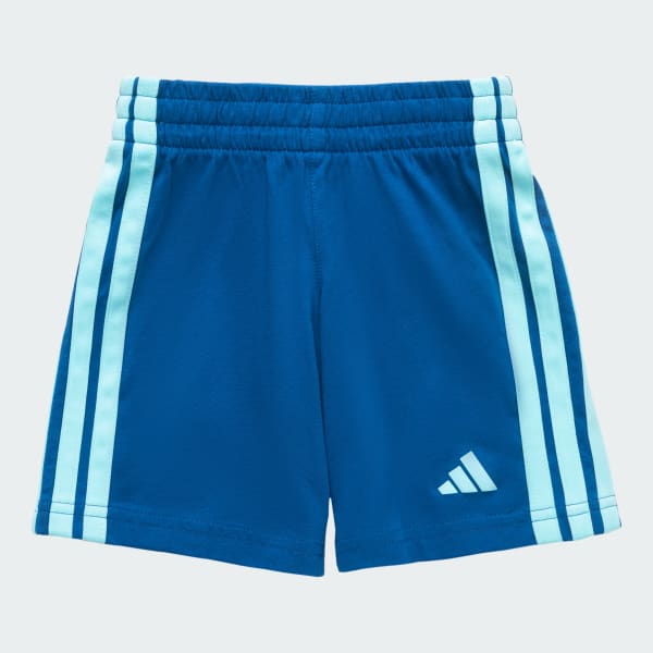 Turquoise Performance 3 Stripes T-shirt Set Kids