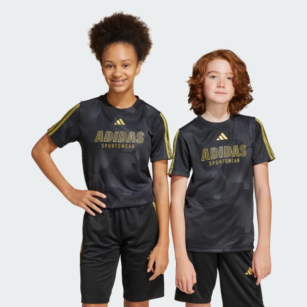 Svart House of Tiro Colors of Football T-Shirt Kids