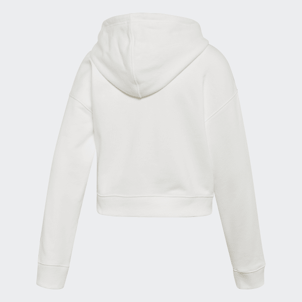 cropped white adidas hoodie