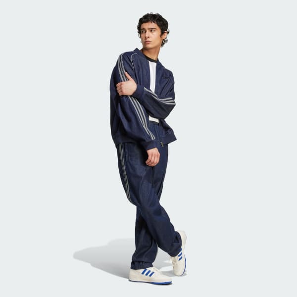 Azul SST Adicolor holgada SST de tejido denim Stone