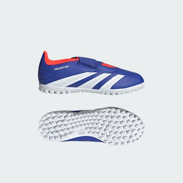 adidas Predator Club Hook-and-Loop Turf Boots Kids Blue adidas