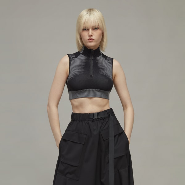 adidas Y-3 Engineered Knit Crop Top - Black | Women's Lifestyle | adidas US