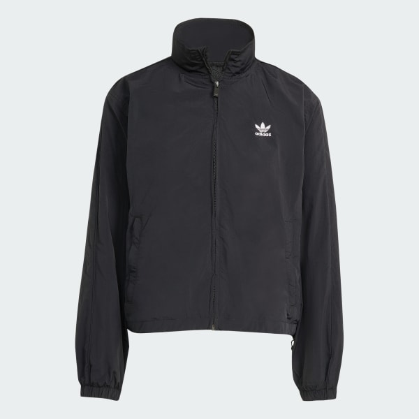 Black 에센셜 우븐 풀집 트랙 재킷