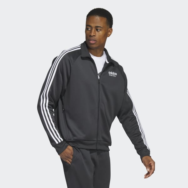 Grey adidas Basketball Select Jacket