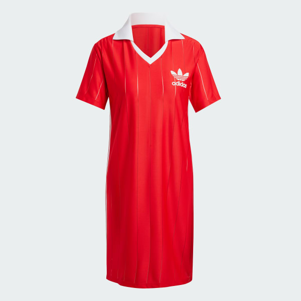 Red Adicolor 3-Stripes Pinstripe Dress