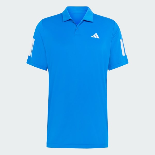 Azul Playera Polo Club de Tenis 3 Franjas