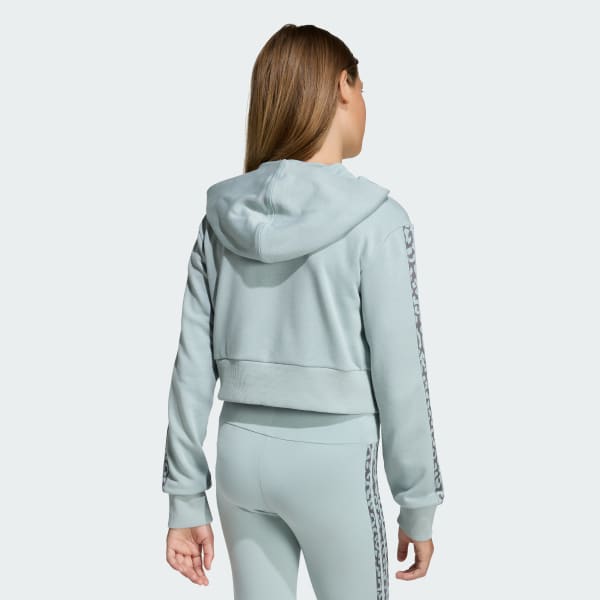 Verde BLUSA CAPUZ FRONTAL SEASONALS ANIMAL FECHO ZÍPER