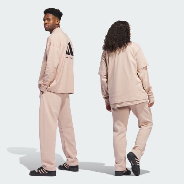 Beige Pantalón Deportivo adidas Basketball 001_